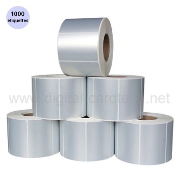 étiquettes en polyester argent 70mm 30mm