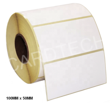 Etiquettes en papier blanc mat 100mm 50mm